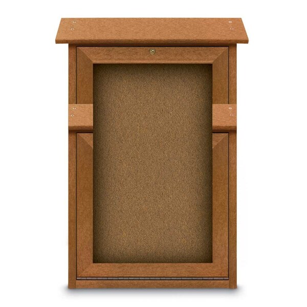 United Visual Products Outdoor Enclosed Combo Board, 48"x36", Black Frame/Burgundy & Buff UVCB4836ODB-BURGUN-BUFF - main